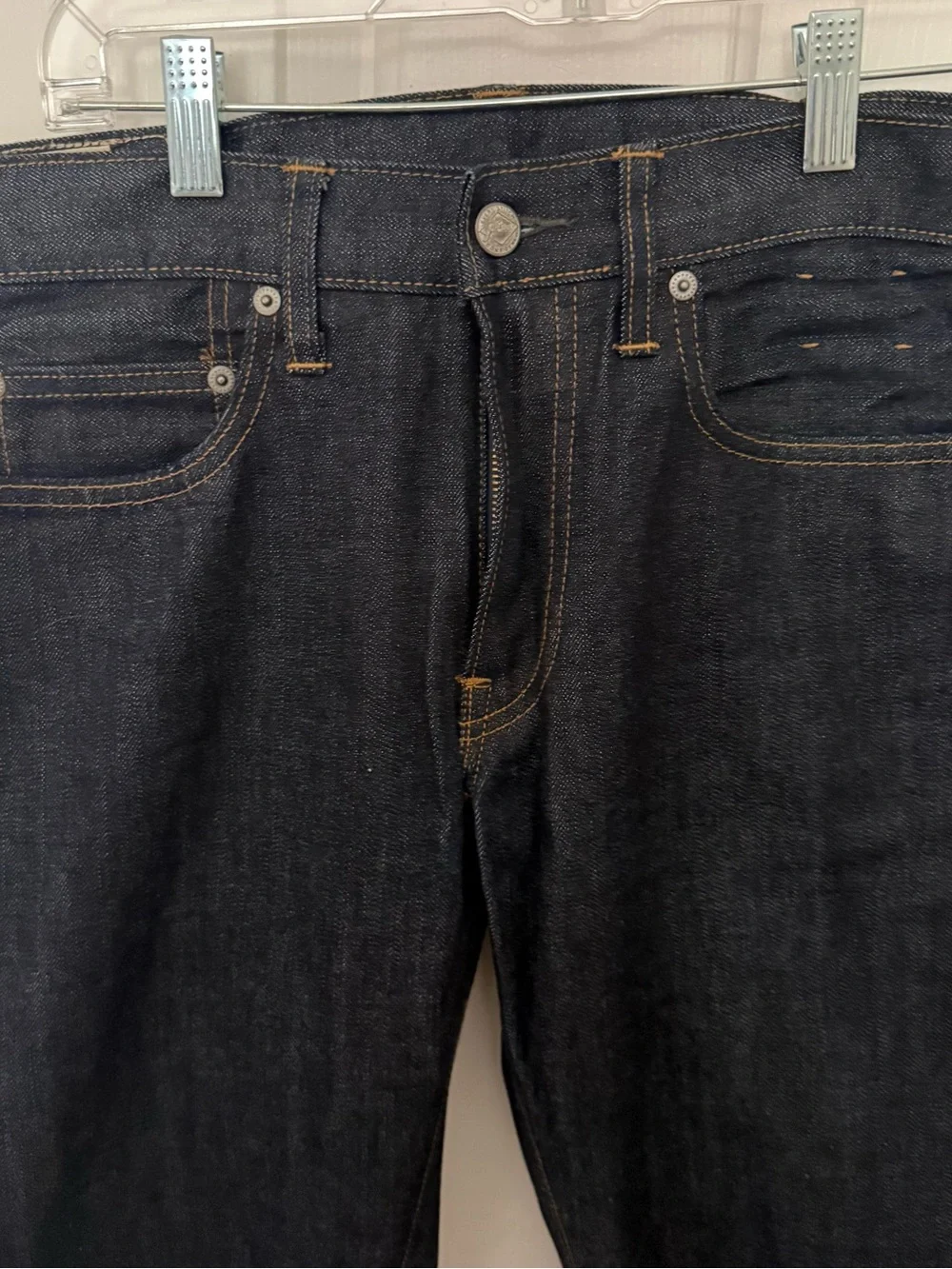 J. Crew Men's Slim Straight Blue Jeans in Dark Wash